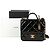 Chanel Schultertasche mit Klappe und Obergriff Schwarz