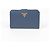 Saffiano Prada Billetera compacta con logo de metal Azul - vista 2