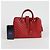 Saint Laurent Borsa tote piccola Chevron Rosso - vista 12