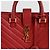 Saint Laurent Borsa tote piccola Chevron Rosso - vista 2