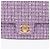 Chanel Borsa a spalla piccola CC Logo Porpora - vista 2