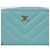 Chanel Portafoglio con zip classico in pelle caviar Verde - vista 2