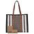 Burberry Borsa a spalla con strisce monogrammate Marrone