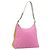 Borsa a Spalla PRADA in Nylon Rosa Argento Auth 160914