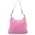 Borsa a Spalla PRADA in Nylon Rosa Argento Auth 160914 - vista 3