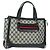 Bolsa de mão GUCCI GG Supreme Sherry Line PVC Marinho Ouro Auth 162954 Dourado Azul marinho