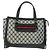 Bolsa de mão GUCCI GG Supreme Sherry Line PVC Marinho Ouro Auth 162954 Dourado Azul marinho - vista 2