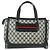 Bolsa de mão GUCCI GG Supreme Sherry Line PVC Marinho Ouro Auth 162954 Dourado Azul marinho - vista 3
