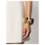 Bracciale Logoato Nero e Oro Chanel Grigio Sabbia - vista 2