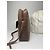 Vintage Gucci Monogramm Leder Schultertasche Grau / Braun - Ansicht 8