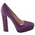 Prada lila Wildleder-Pumps mit Blockabsatz