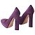 Prada lila Wildleder-Pumps mit Blockabsatz - Ansicht 3