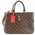 Borsa Louis Vuitton Monogram Mille-feuille Marrone Nero Rosso