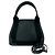 Bolsa Cabas XS Balenciaga em couro de bezerro perfurado preto e marinho