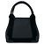 Bolsa Cabas XS Balenciaga em couro de bezerro perfurado preto e marinho - vista 2