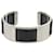 Pulseira de metal e couro preto e prateado Hermès Prata  - vista 1