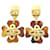 Orecchini Clip Chanel in Marrone e Oro D'oro
