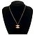 Collana a catena con motivo Coco Mark GP e strass CHANEL Rosa D'oro