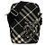 Borsa a spalla a quadri nera classica Burberry Nero
