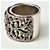 Anello in gunmetal con strass e perle Chanel Coco Mark Metallico - vista 3