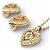 Set di collana e orecchini placcati oro Christian Dior D'oro - vista 3