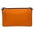 Borsa a Spalla Pochette Chanel Boy in Pelle con il Logo Coco Arancione - vista 3