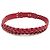 VINTAGE GUCCI ROTER GEWOBENER LEDGÜRTEL T75 SILBERNE SCHNALLE - Ansicht 3
