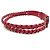 VINTAGE GUCCI ROTER GEWOBENER LEDGÜRTEL T75 SILBERNE SCHNALLE - Ansicht 4