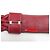 VINTAGE GUCCI ROTER GEWOBENER LEDGÜRTEL T75 SILBERNE SCHNALLE - Ansicht 7