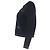 Tory Burch Kendra Knopf-Down Logo Cardigan aus schwarzer Wolle - Ansicht 2