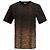 Camiseta de algodón marrón con estampado de leopardo ombré Saint Laurent Castaño
