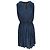 Vestido Mini com Decote em V em Viscose Azul Marinho da Lanvin