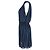 Vestido Mini com Decote em V em Viscose Azul Marinho da Lanvin - vista 2
