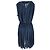 Vestido Mini com Decote em V em Viscose Azul Marinho da Lanvin - vista 3