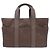 Hermès Acapulco MM Tasche aus Chevron-Canvas Braun