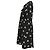 Vestido Mini con Estampado Daisy en Seda Negra de Saint Laurent Negro - vista 2