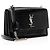 Saint Laurent Croc Embossed Leather Monogram Sunset Medium Shoulder Bag Noir - vue 2