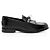 Hermès Kalbsleder Fransen Loafers mit Nieten - Größe 7 / 37 Schwarz