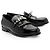 Hermès Kalbsleder Fransen Loafers mit Nieten - Größe 7 / 37 Schwarz - Ansicht 2