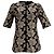Blusa a maniche corte in jacquard lurex floreale Marni in cotone nero