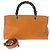 Gucci Bamboo Leder 2-Wege Tote Bag Orange