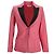 Blazer a un bottone con tasche in lana rosa Emilio Pucci