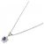 Autre Marque Platinblumen-Saphir-Diamant-Halskette Silber - Ansicht 2