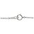 Autre Marque Platinblumen-Saphir-Diamant-Halskette Silber - Ansicht 5