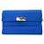 Cartera Kelly Hermès de cabra plegable Azul