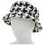 Timeless Cappello in tweed a scacchi COCO di Chanel in lana Nero Bianco