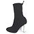 Strick-Ankle Boots Silhouette von Louis Vuitton Schwarz - Ansicht 2