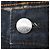 Calças de denim com patch de couro e botão Hermès Série 40 Azul - vista 6
