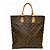 Borsa Tote Monogram Sac Plat Louis Vuitton Marrone