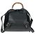 Zaino in suede Gucci Bamboo Nero Oro 003 58 0016 Auth 161768 D'oro - vista 2